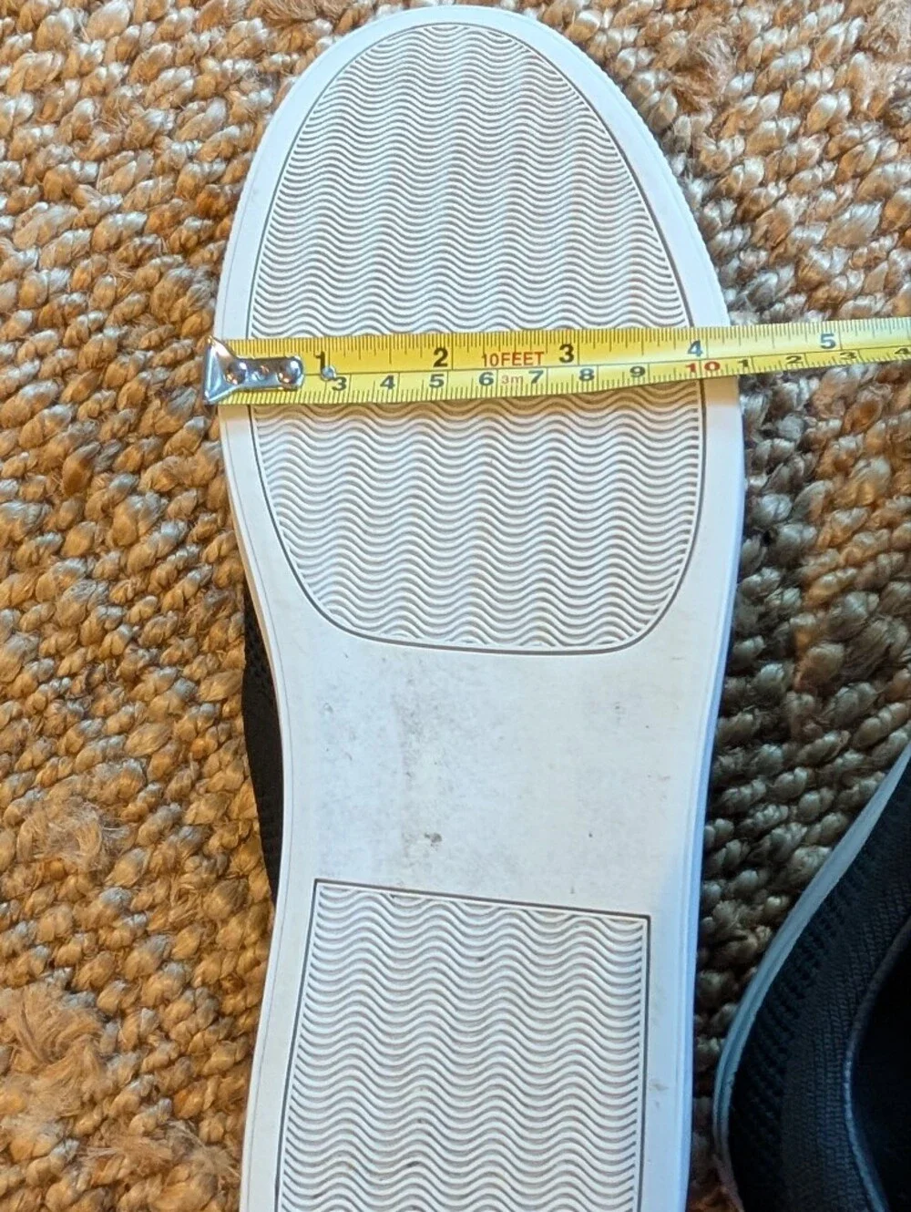 Nordstrom Black Knit Slip-On Sneakers with White Sole